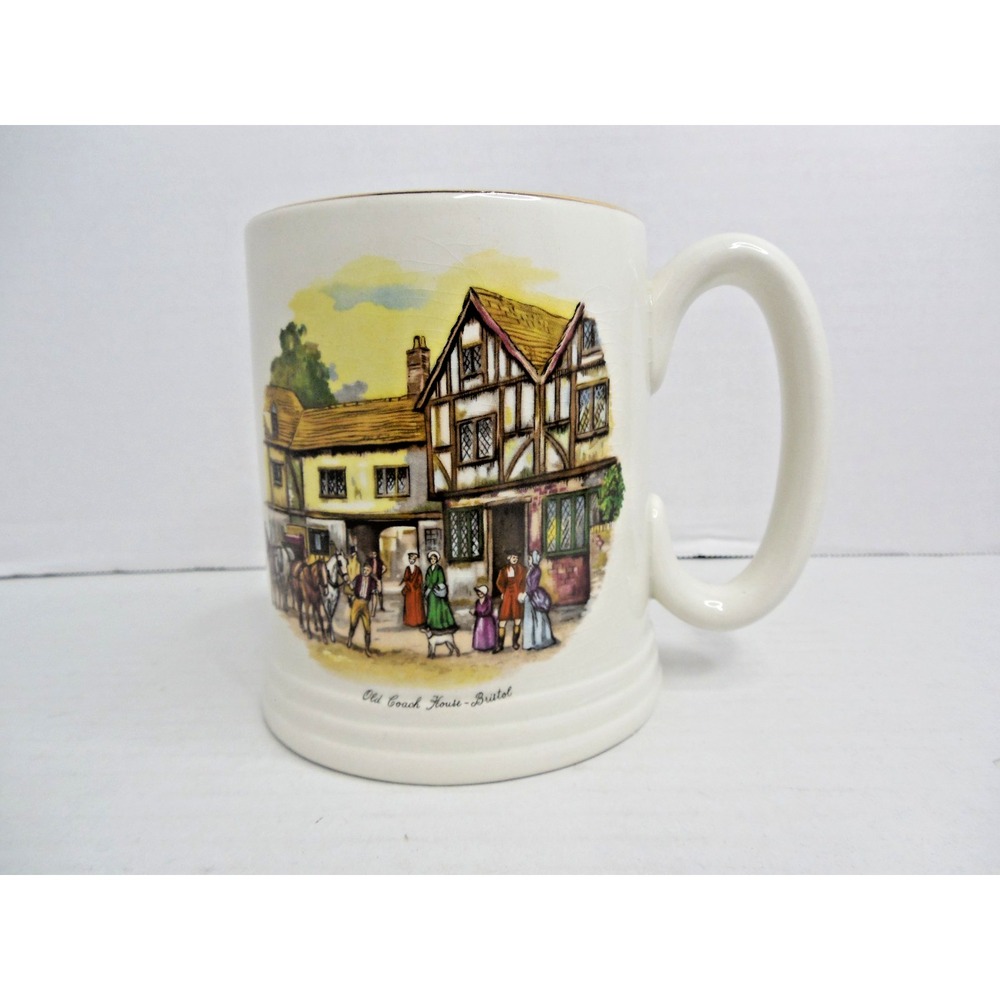Vintage Lord Nelson Pottery "Old Coach House Bristol" Mug Tankard England 20 oz